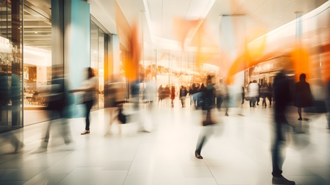 Compras en centro comercial